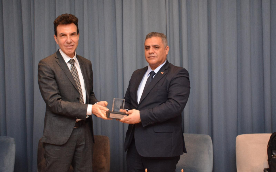  Monsieur Khaled Al-Nouri, Ministre de l’Intérieur tunisien et Monsieur Giuseppe Perrone, Ambassadeur de l’UE en Tunisie à l'atelier des 26 et 27 février 2025